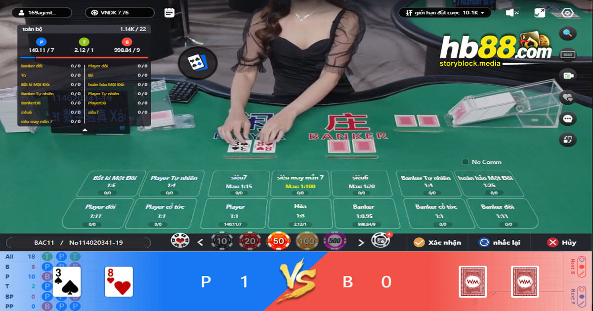 Ảnh minh hoạ game Baccarat tại danh mục Casino HB88